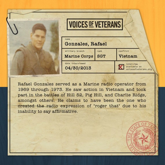 Sergeant (Sgt) Rafael Gonzales who served in the United States Marines