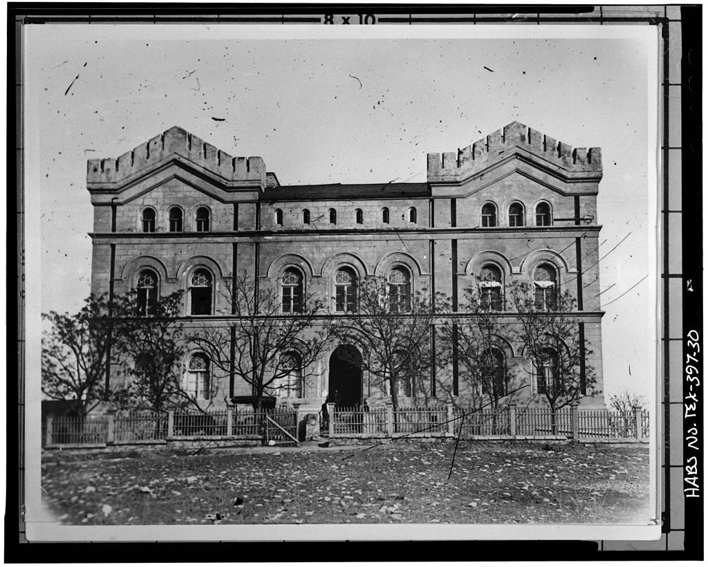 Vintage photograph of the original General Land Office building.