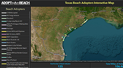 Texas Beach Adopters Map