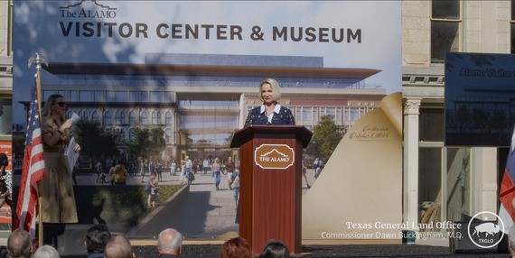 Commissioner Dawn Buckingham, M.D. speaks at the Alamo