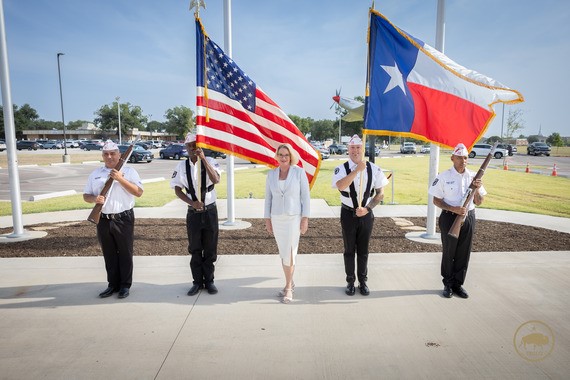 VFW Color Guard at dedication ceremony of P-51 C Mustang Replica Aircraft