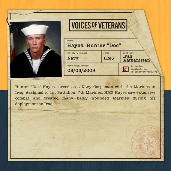 Voices of Veterans - HM3 Hunter 'Doc' Hayes - profile