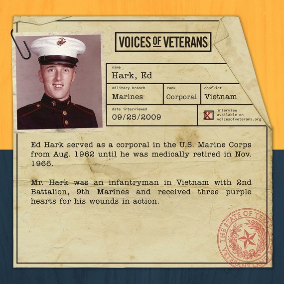 Voices of Veterans: Corporal Ed Hark - United States Marine Corps - Bio