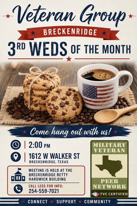 Breckenridge Veteran Group Meetup Flyer