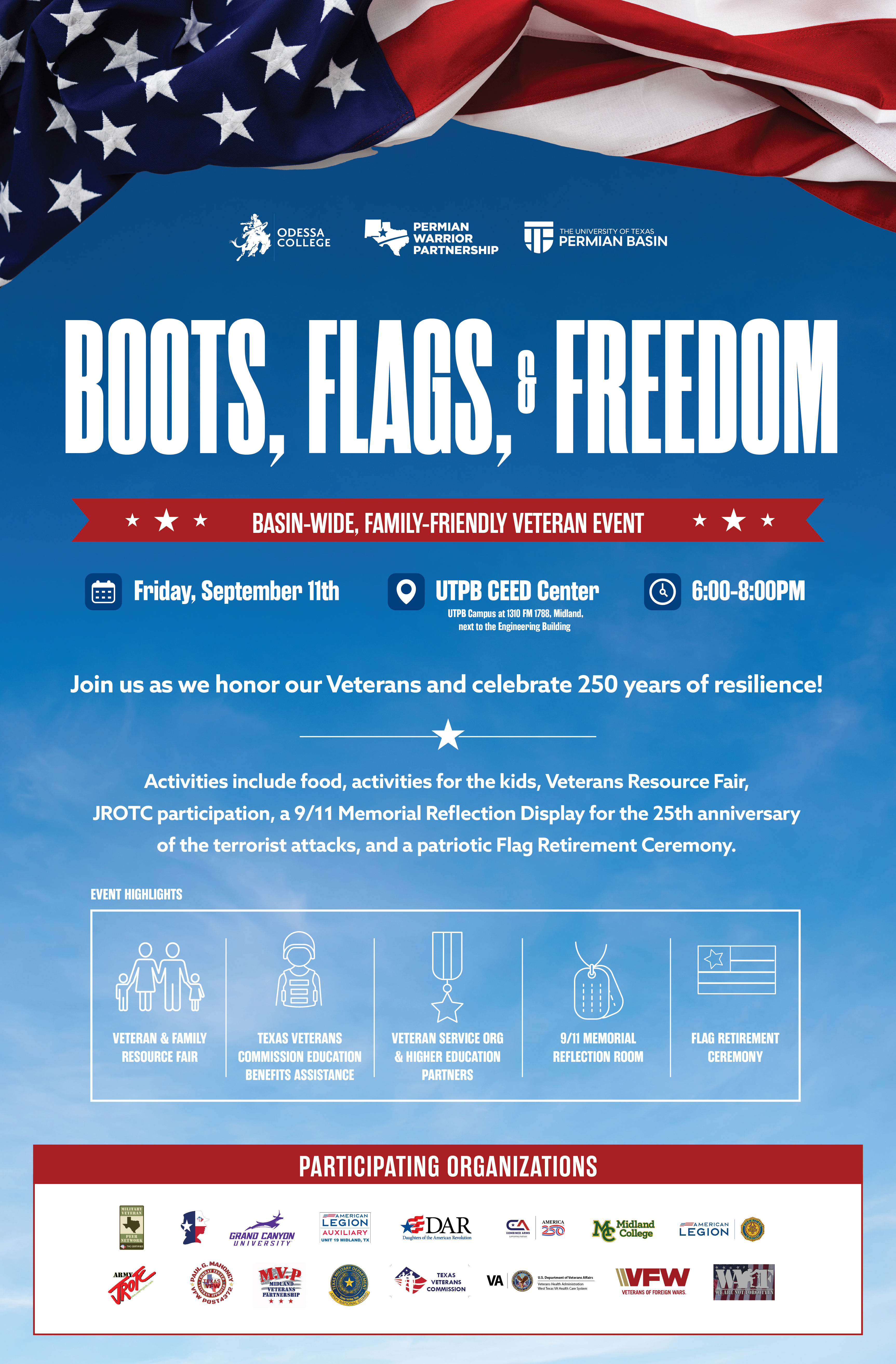 Boots Flags and Freedom Public Flyer
