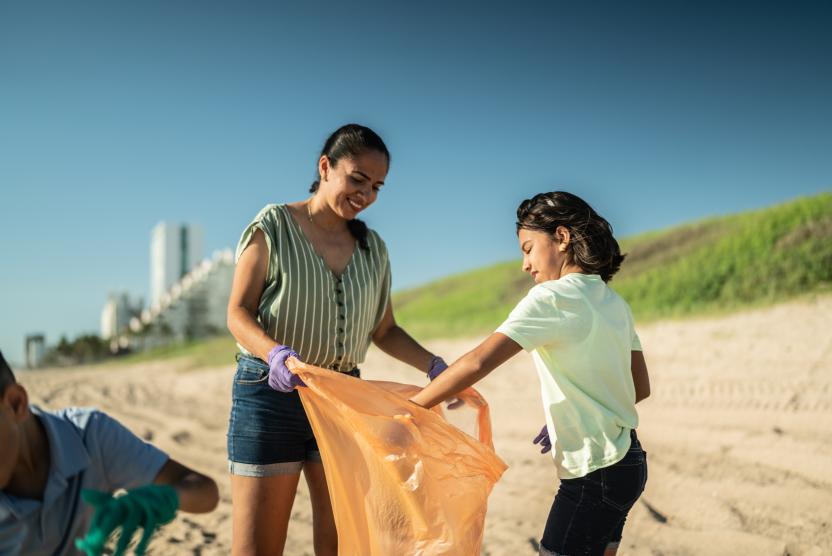 AAB Beach Cleanup Family