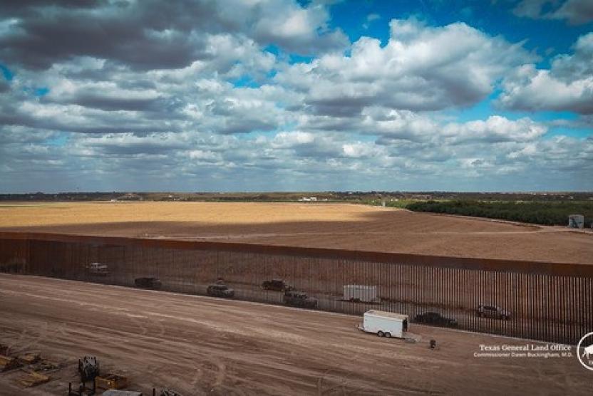 The border wall paneling on the 1,402-acre ranch along the Rio Grande at Starr County's border with Mexico is now complete