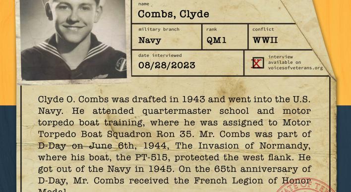 Quartermaster Clyde O. Combs 