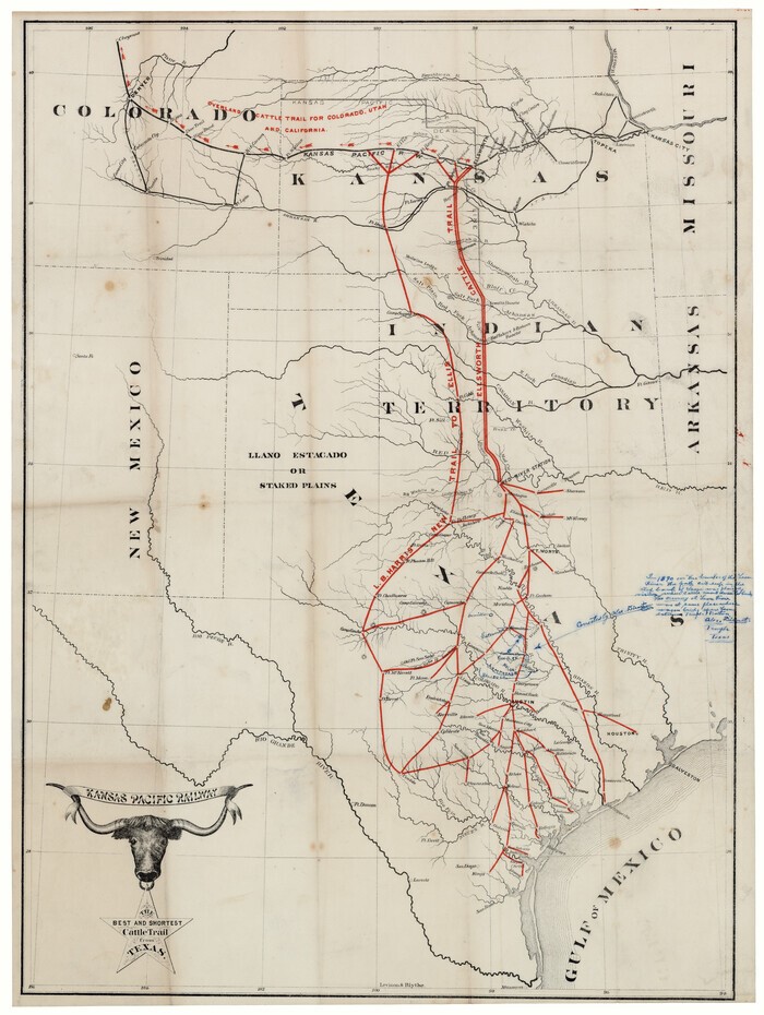 Great Texas Cattle Trail Map