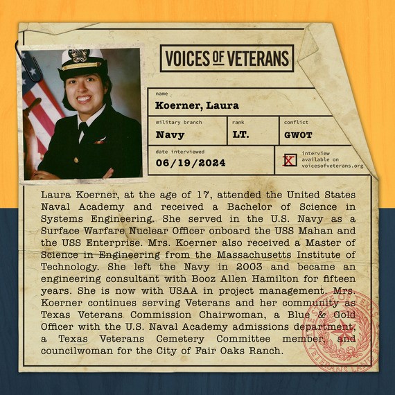 Voices of Veterans - Lieutenant Laura Koerner - Profile